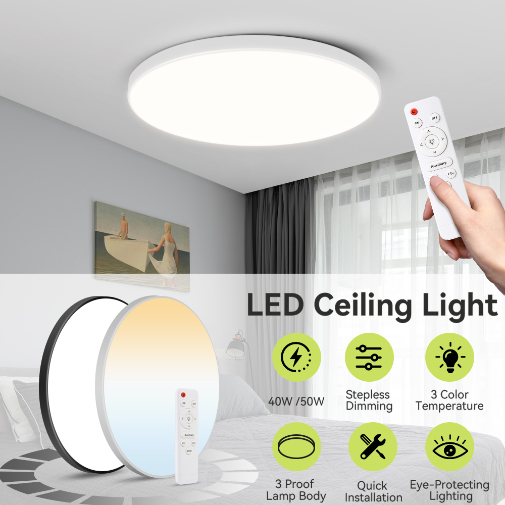 Commercial Kitchen Light - LED Ceiling Light Remote Control Dimmable