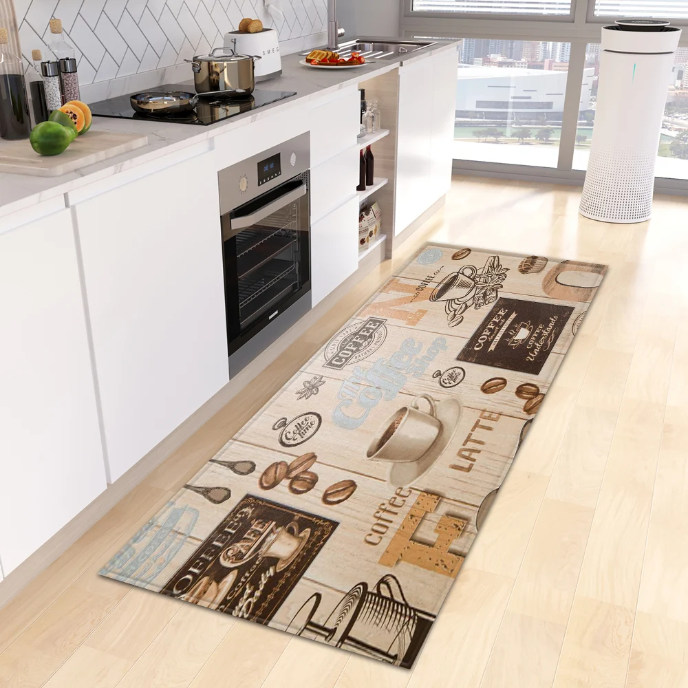 Commercial Kitchen Mats - Themed Vintage Kitchen Runner Rug Non-Slip