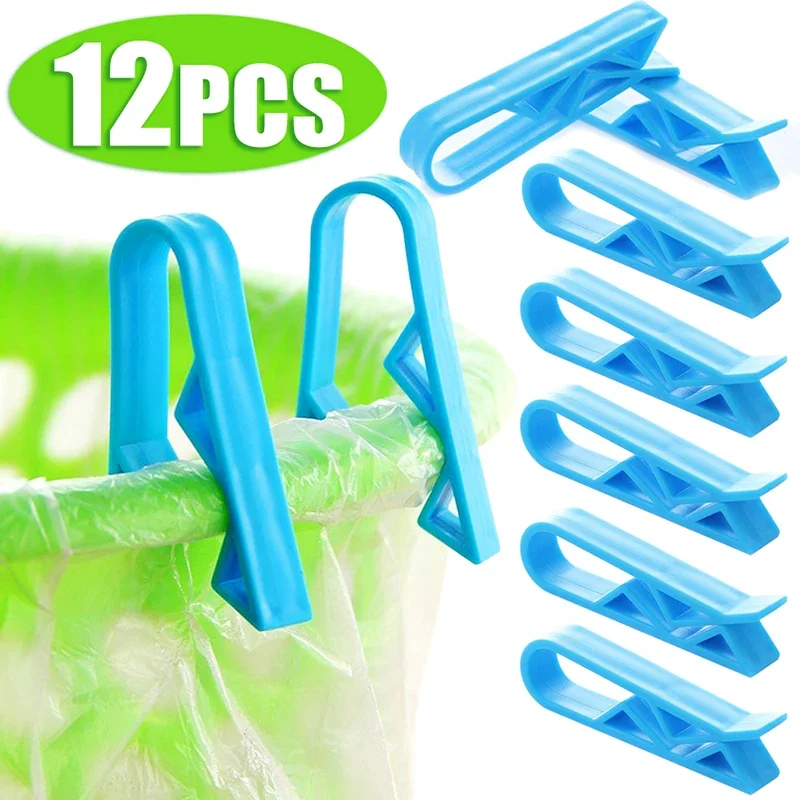 Commercial Kitchen Bin - 2-12Pcs Trash Bag Fixed Clip Garbage
