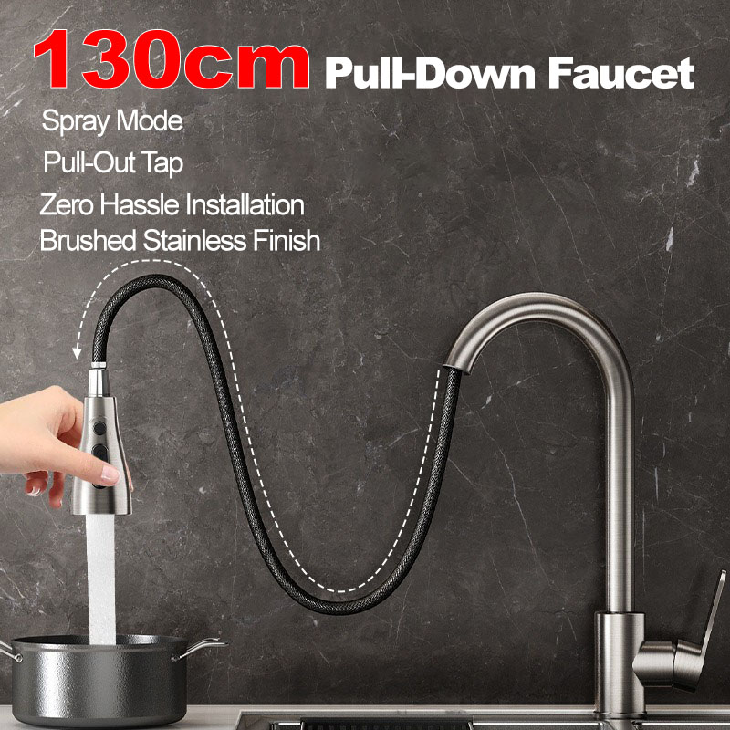 Stainless steel kitchen pull-o - Commercial Kitchen Faucet 评论和价格