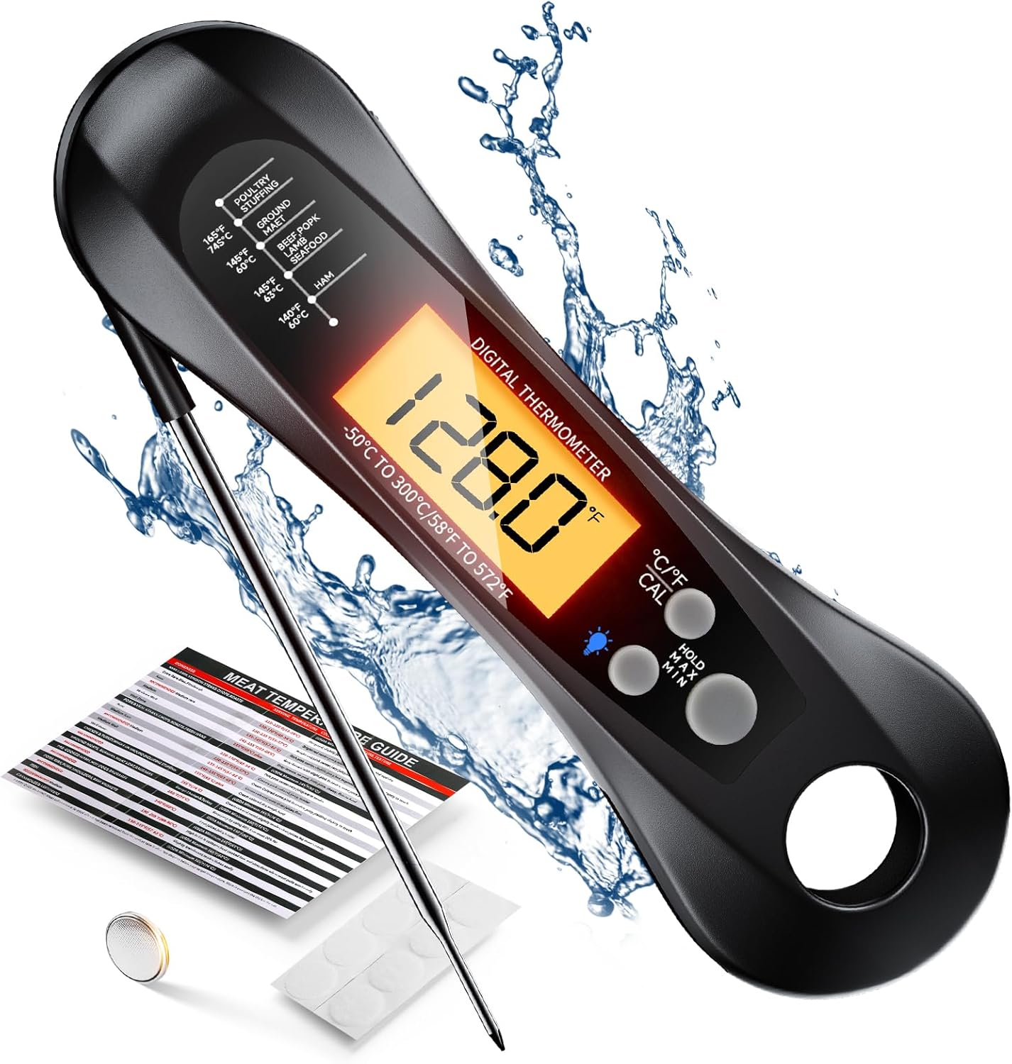 Digital Meat Thermometer Water - Commercial Kitchen Grill 评论和价格