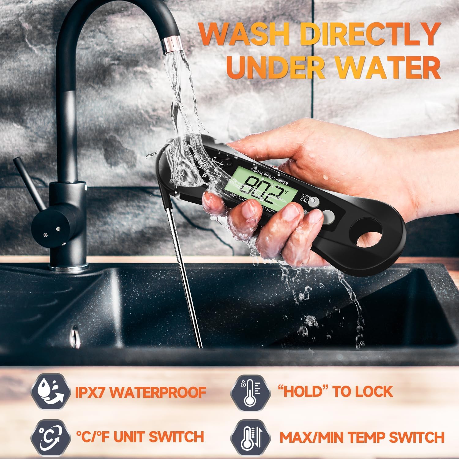 Digital Meat Thermometer Water - Commercial Kitchen Grill 评论和价格