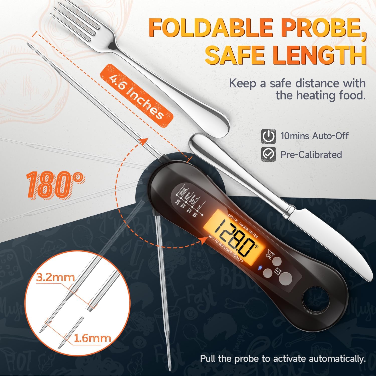 Digital Meat Thermometer Water - Commercial Kitchen Grill 评论和价格
