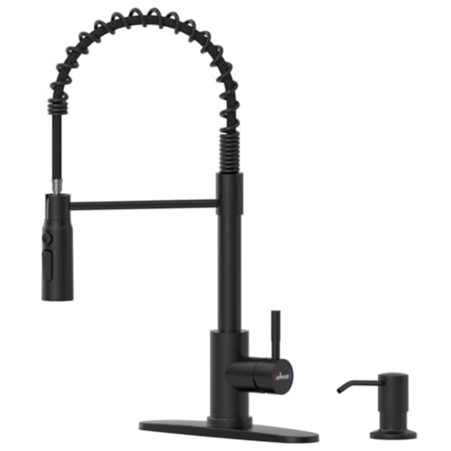 Black Kitchen Faucet with Pull - Commercial Kitchen Faucet 评论和价格