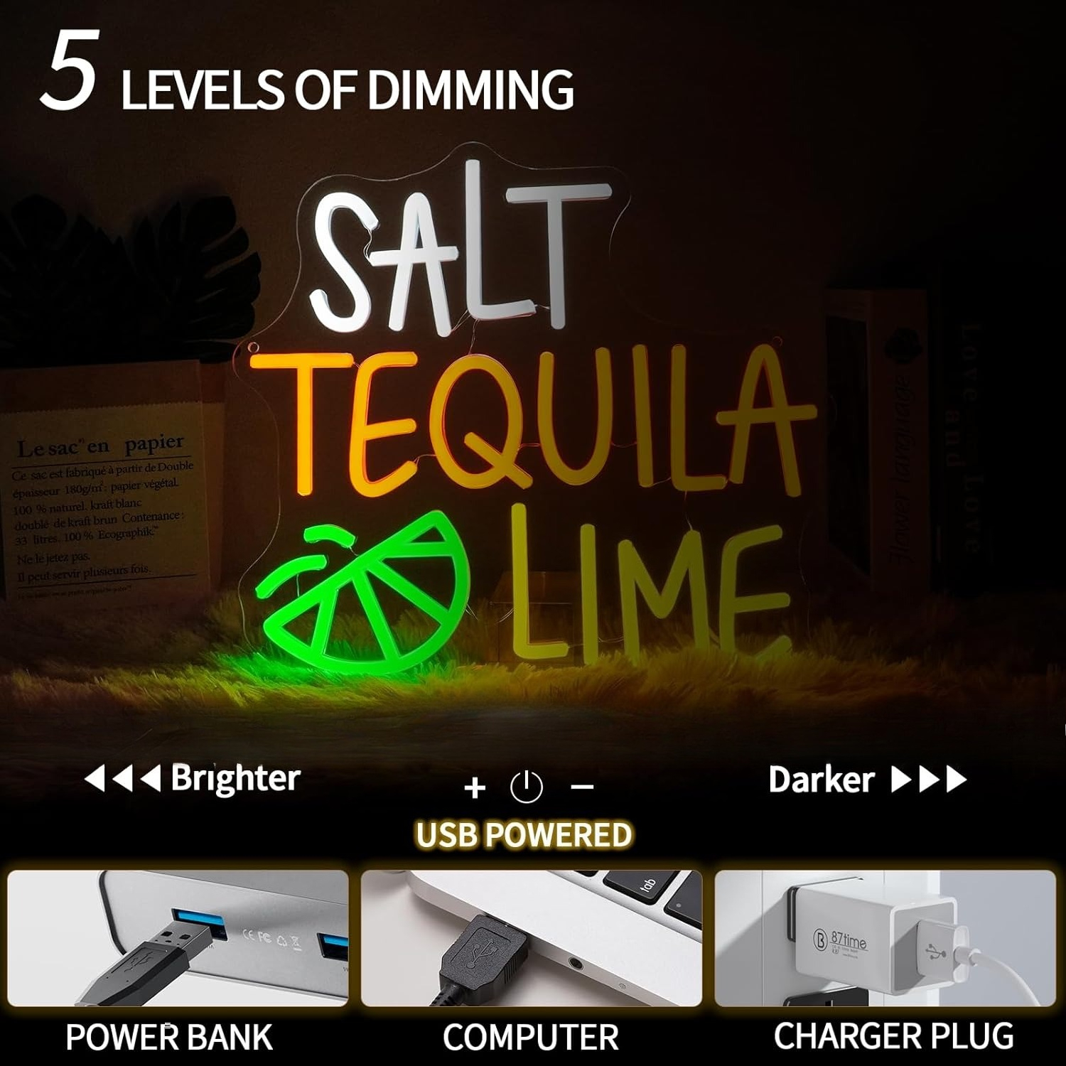 Salt Tequila Lime Neon Sign Le - Commercial Kitchen Light 评论和价格