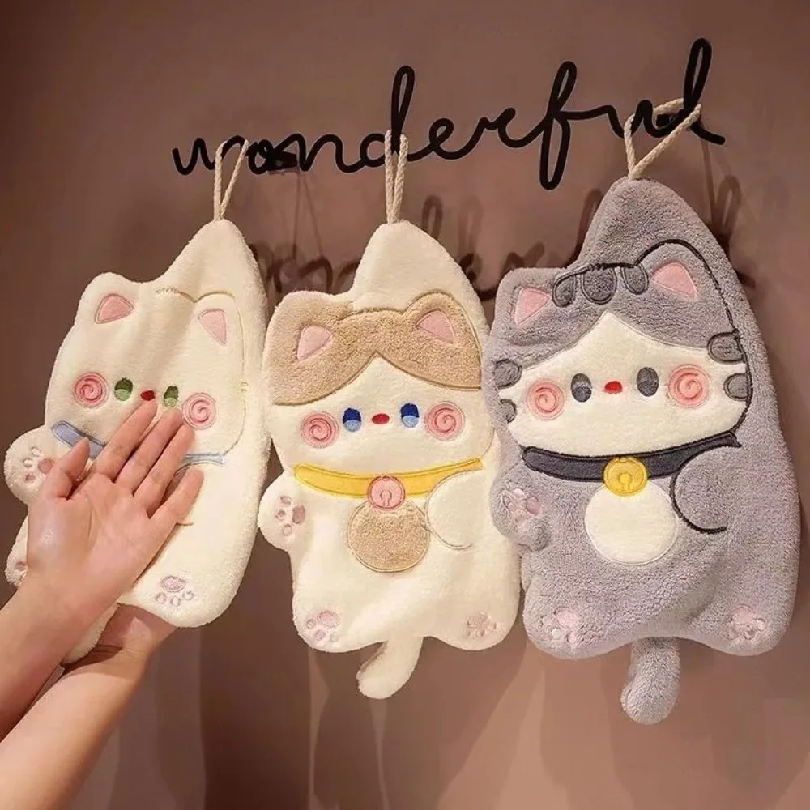 Cute Cat Hand Towel Quick Dryi - Commercial Kitchen Items 评论和价格