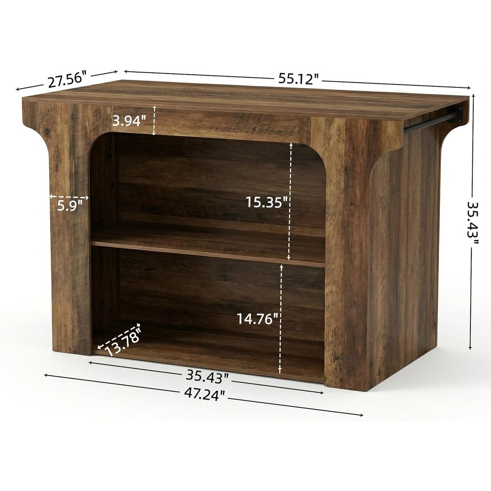 55 Counter Height Kitchen Isla - Commercial Kitchen Prep Table With Storage 评论和价格