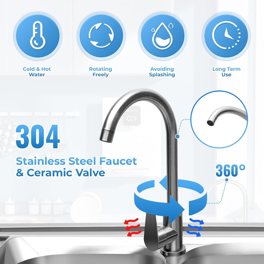 Commercial Stainless Steel Dou - Commercial Kitchen Faucet 评论和价格