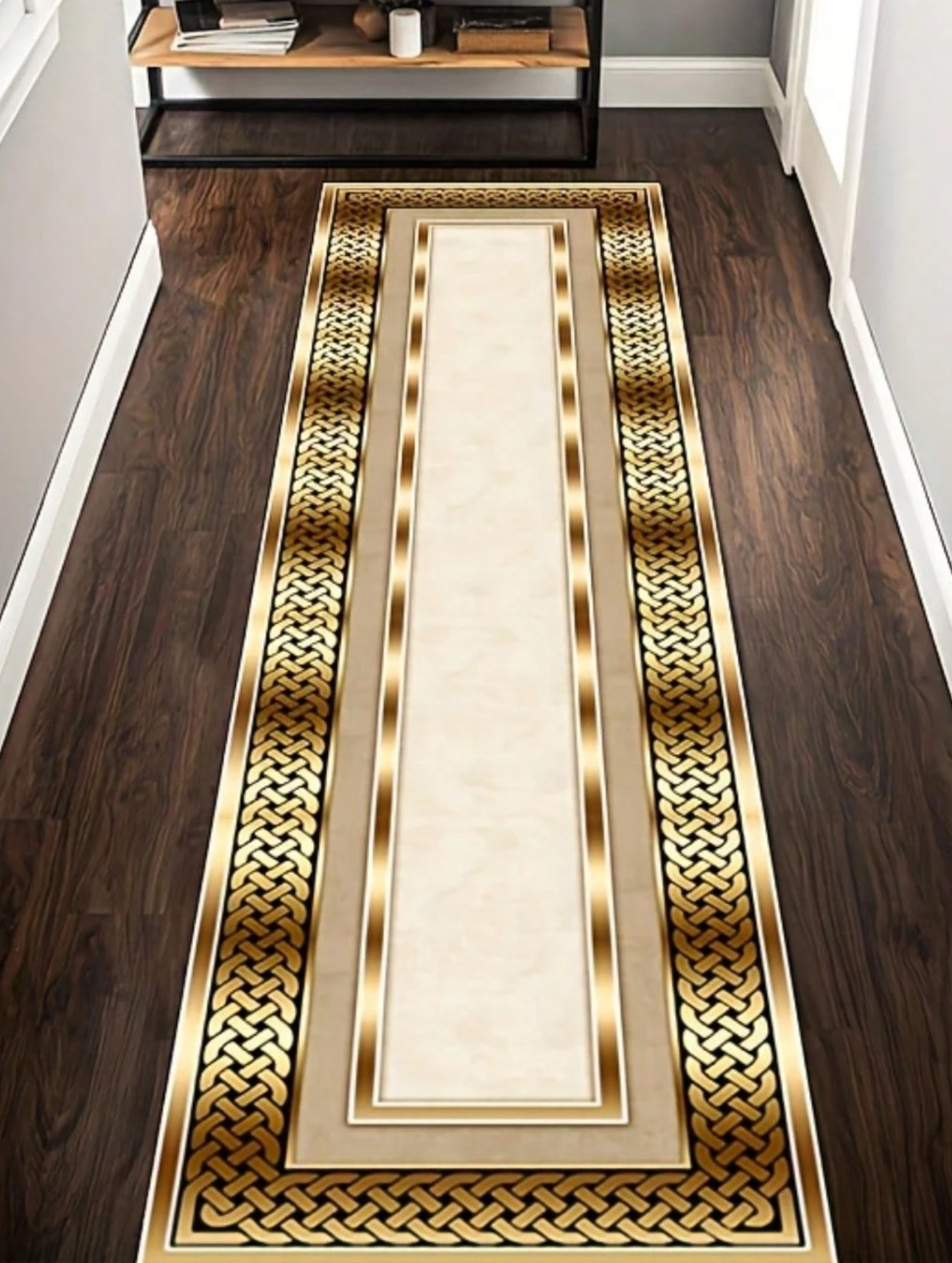 Geometric Gold Floral Feather  - Commercial Kitchen Mats 评论和价格