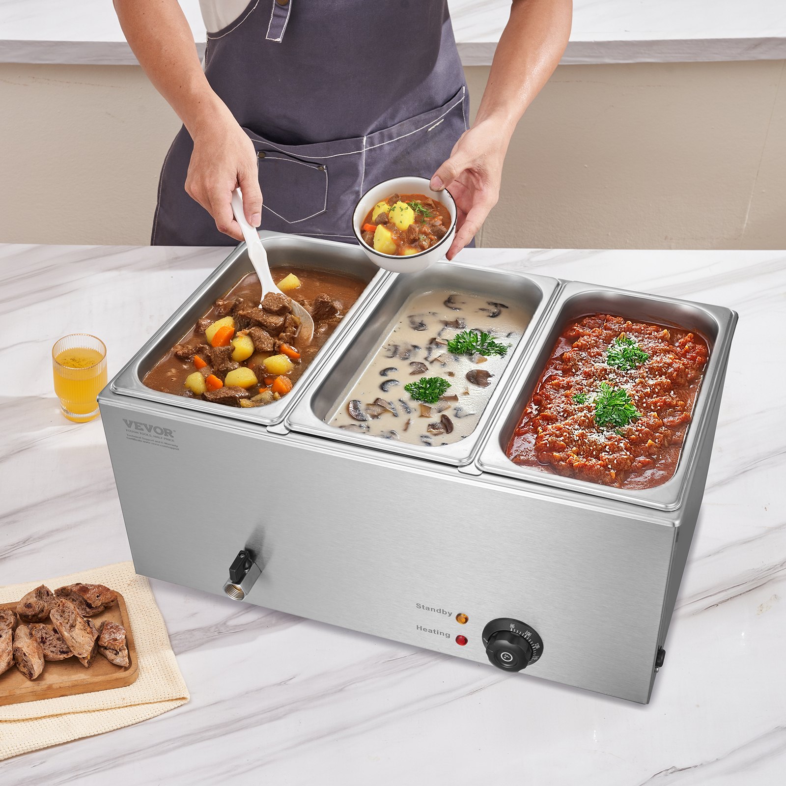 Commercial Electric Food Warme - Bain Marie Food Warmer 评论和价格