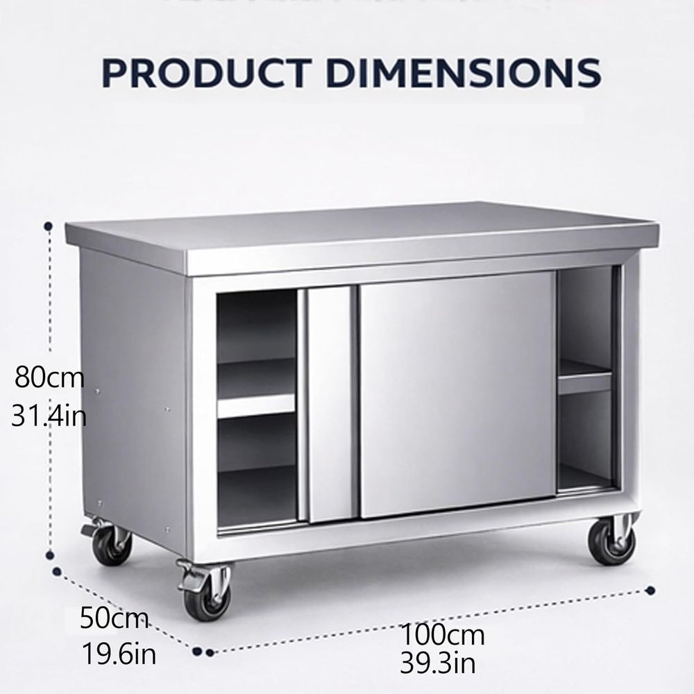 Heavy-Duty Stainless Steel Wor - Commercial Kitchen Prep Table With Storage 评论和价格