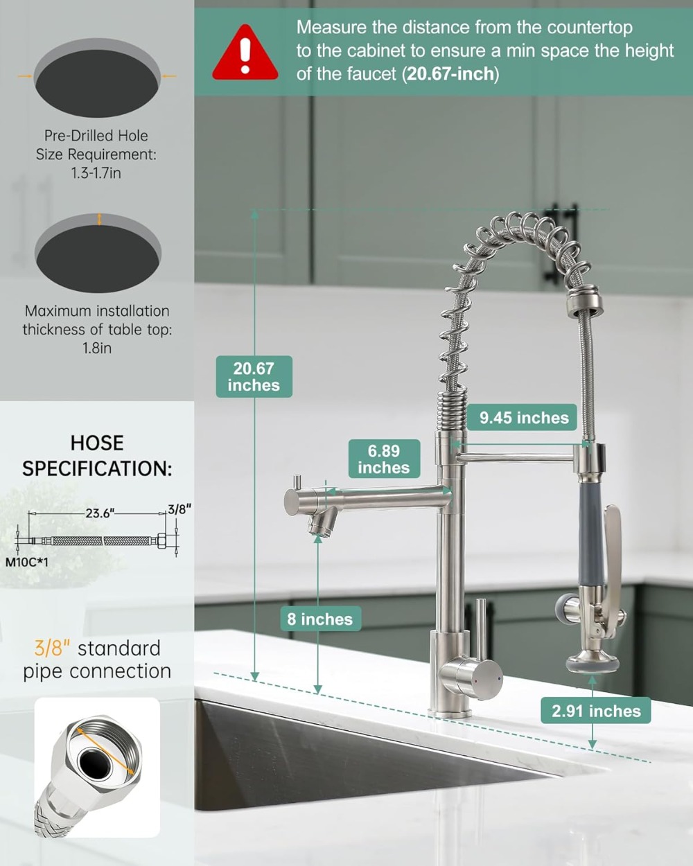 Commercial Pull Down Kitchen S - Commercial Kitchen Faucet 评论和价格