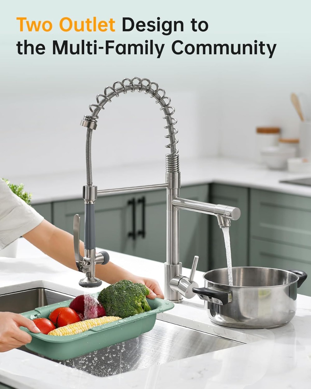 Commercial Pull Down Kitchen S - Commercial Kitchen Faucet 评论和价格