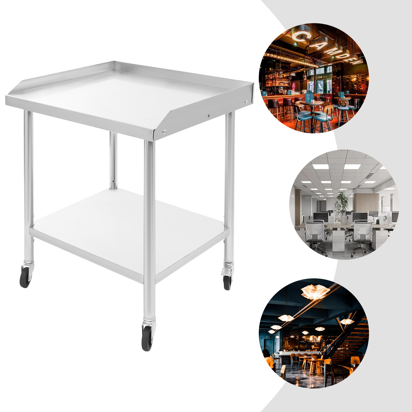 2 Tier Stainless Steel Work Ta - Commercial Kitchen Prep Table With Storage 评论和价格