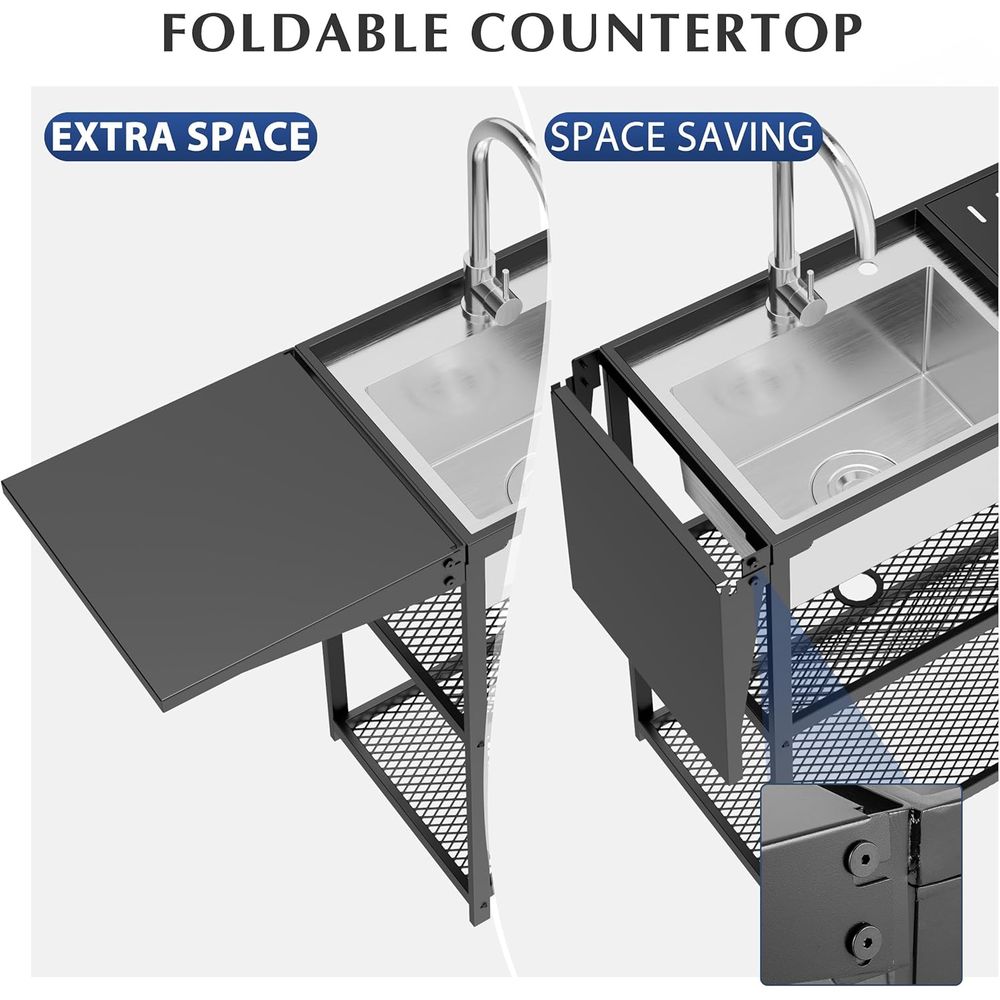55 Stainless Steel Single Bowl - Commercial Kitchen Faucet 评论和价格