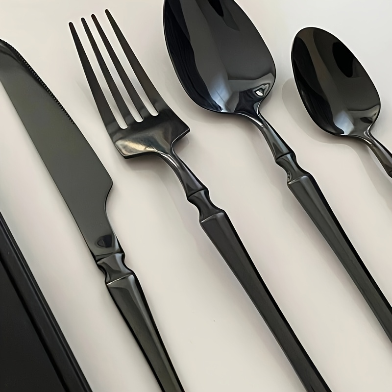40/60-piece black stainless st - Commercial Kitchen Knives 评论和价格
