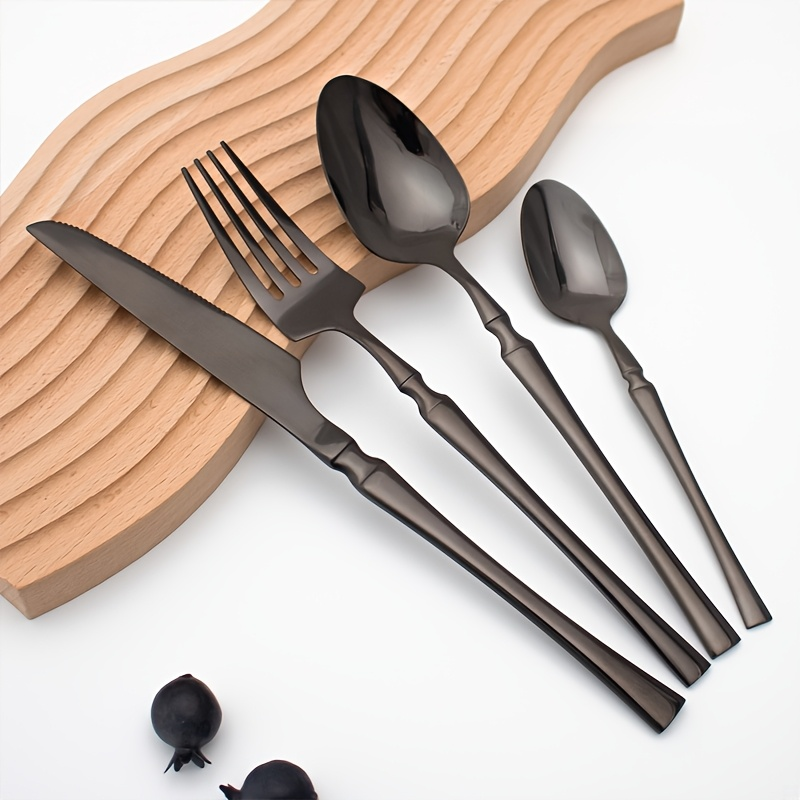 40/60-piece black stainless st - Commercial Kitchen Knives 评论和价格