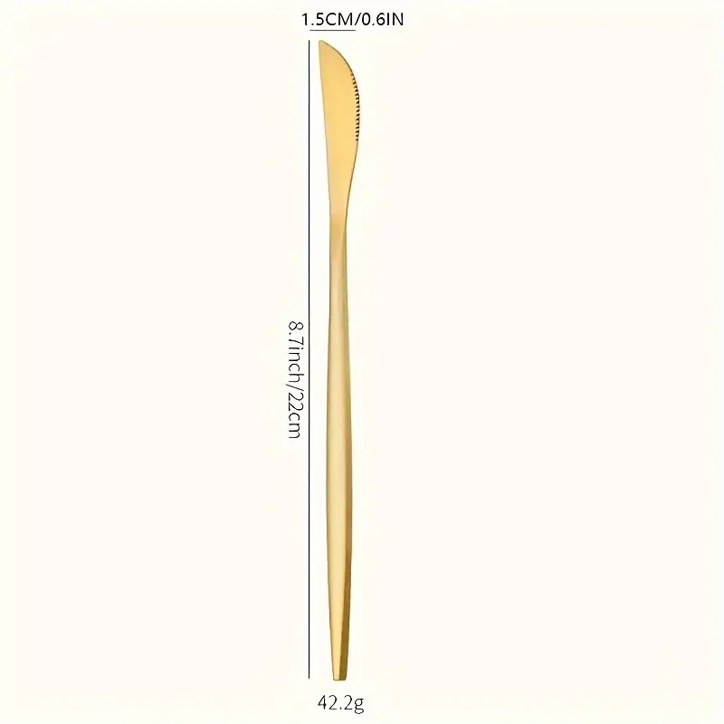 12pcs Golded Dinner Knives Sta - Commercial Kitchen Knives 评论和价格