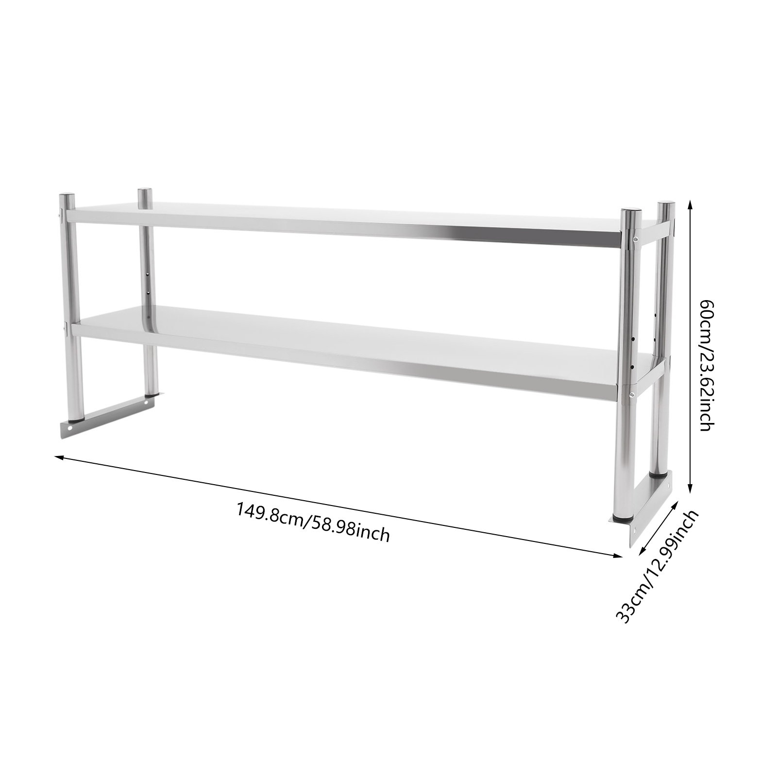 Stainless Steel Heavy Duty She - Commercial Kitchen Prep Table With Storage 评论和价格