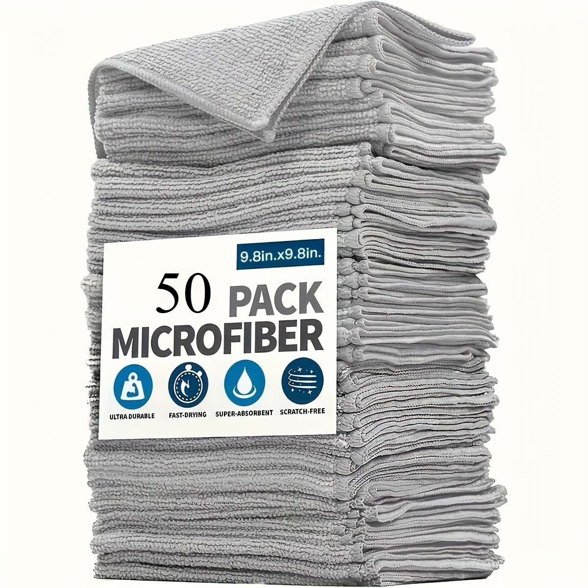 5-20Pcs Light Gray Microfiber  - Commercial Kitchen Towels 评论和价格
