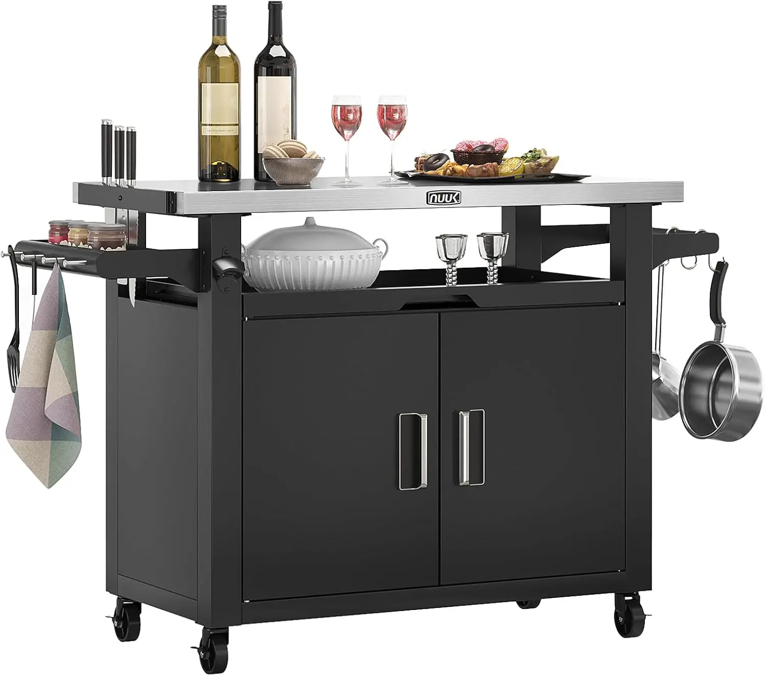 Outdoor Grill Cart with Storag - Commercial Kitchen Prep Table With Storage 评论和价格
