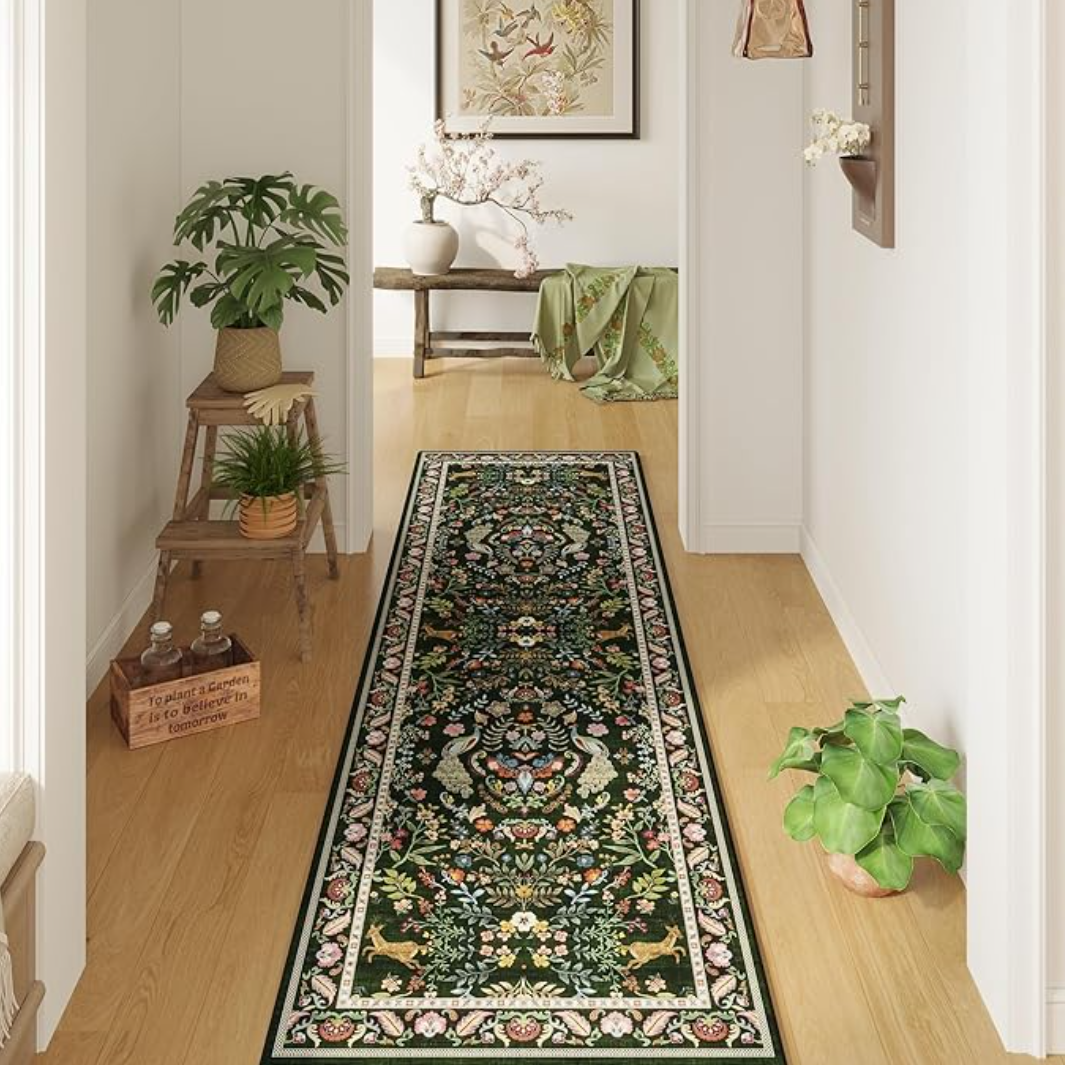 Vintage Forest Floral Animal R - Commercial Kitchen Non Slip Flooring 评论和价格