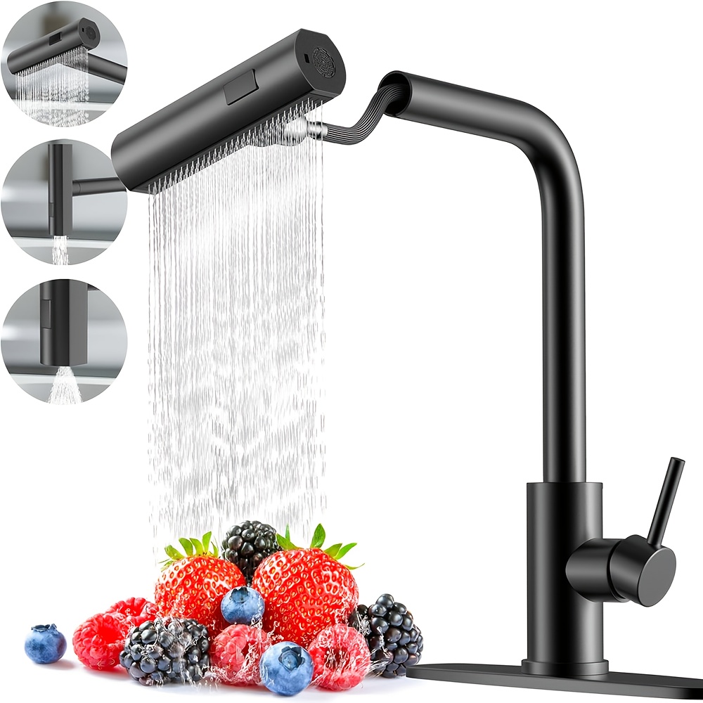 1 PC Black Kitchen Faucet With - Commercial Kitchen Faucet 评论和价格
