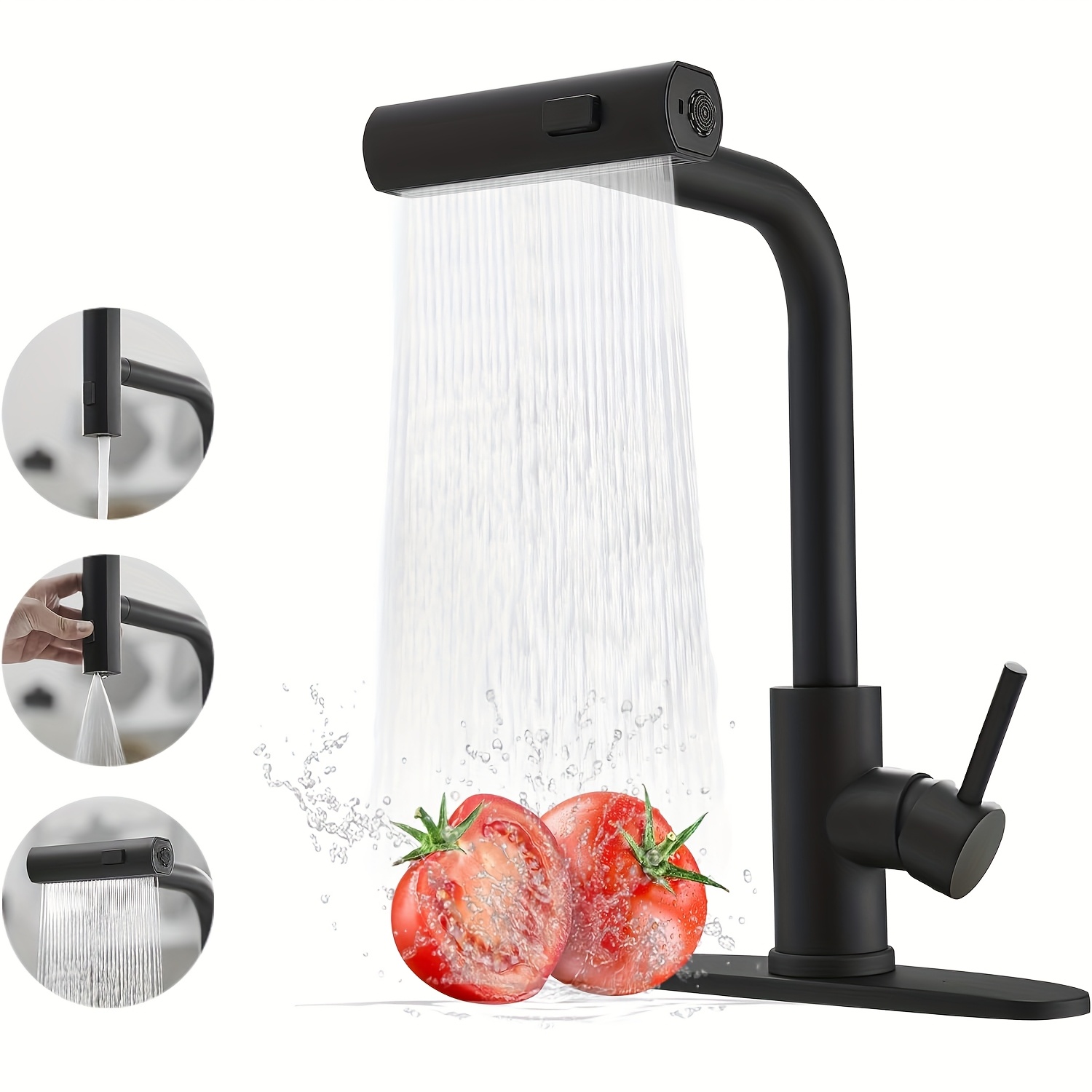 1 PC Black Kitchen Faucet With - Commercial Kitchen Faucet 评论和价格