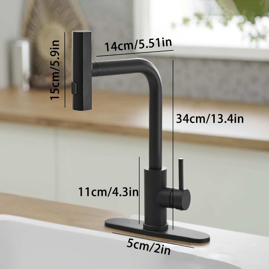 1 PC Black Kitchen Faucet With - Commercial Kitchen Faucet 评论和价格