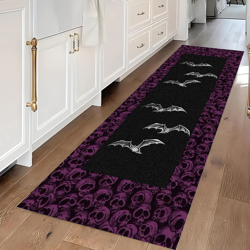 Gothic Skull & Bat Runner Area - Commercial Kitchen Non Slip Flooring 评论和价格