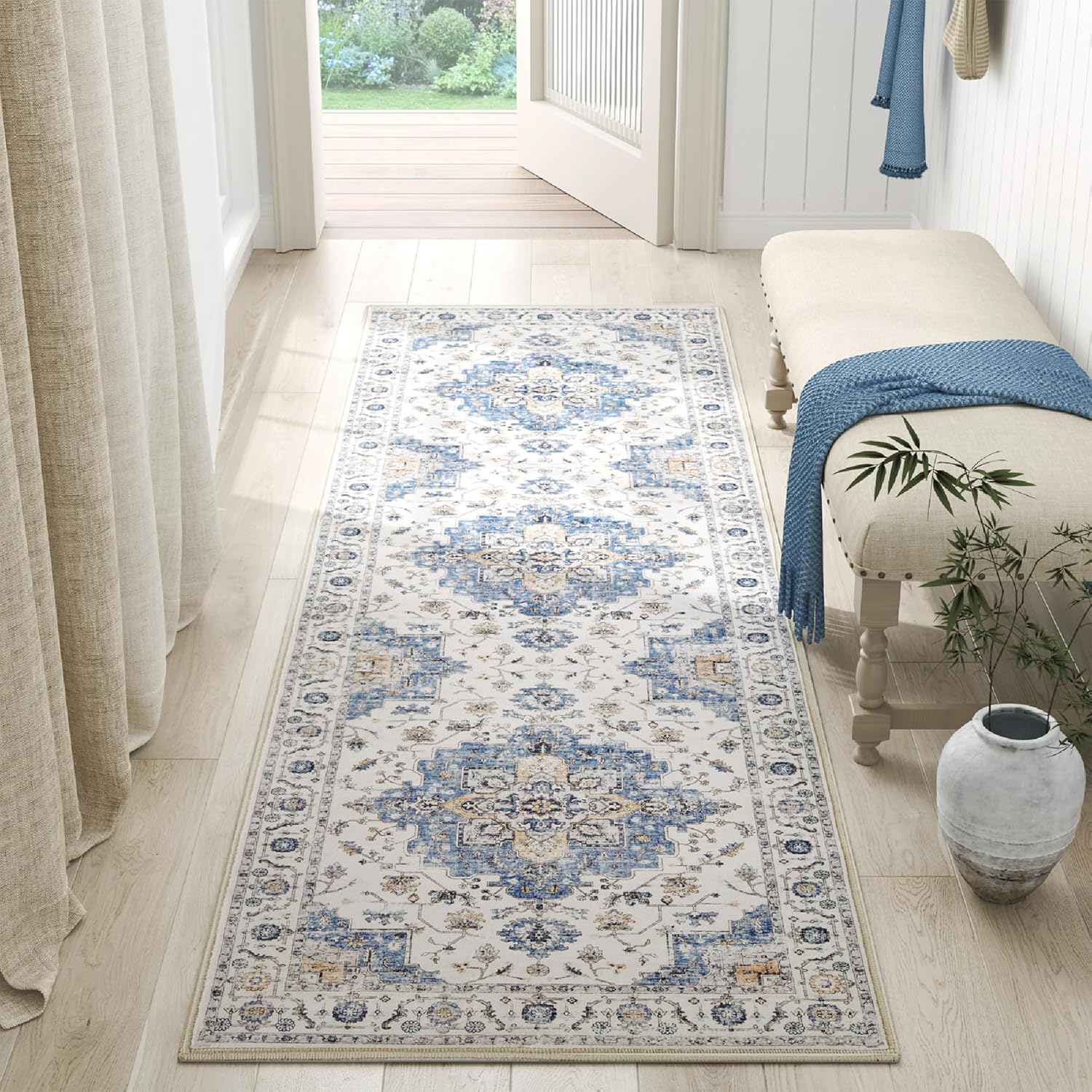 VIKAMA Bohemian Runner Rug Ant - Commercial Kitchen Mats 评论和价格