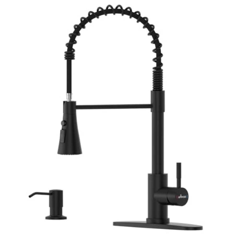 Black Kitchen Faucet with Soap - Commercial Kitchen Faucet 评论和价格