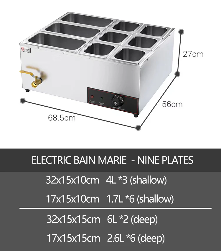 -Hotel Restaurant Chaffing Dis - Bain Marie Food Warmer 评论和价格