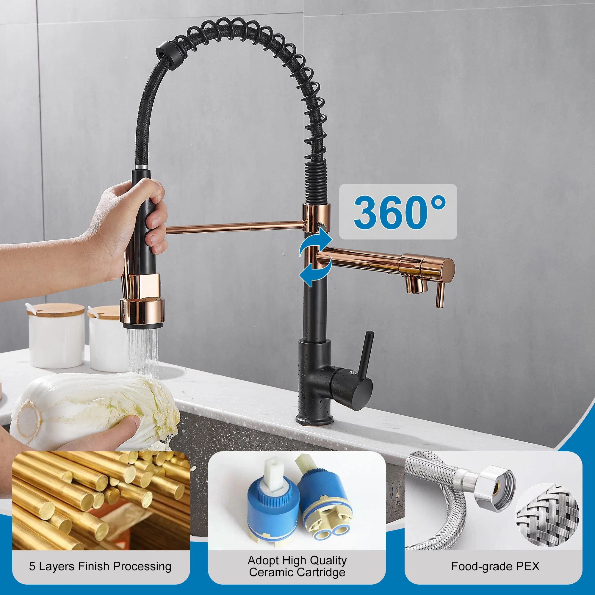Kitchen Faucet with Pull Down  - Commercial Kitchen Faucet 评论和价格