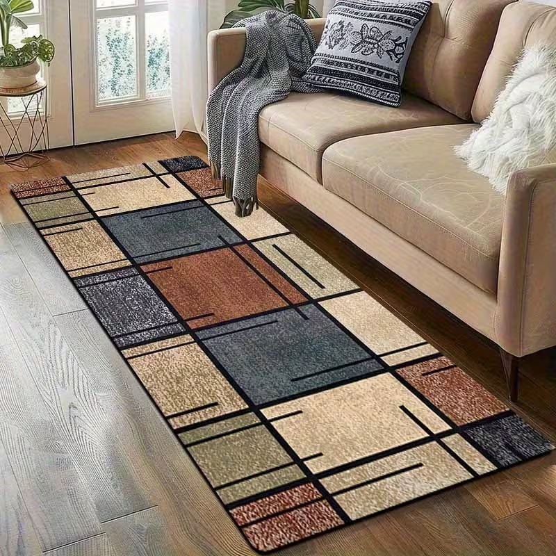 Modern Geometric Patchwork Run - Commercial Kitchen Non Slip Flooring 评论和价格