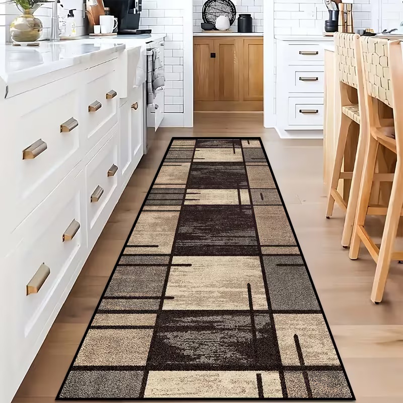 Modern Geometric Patchwork Run - Commercial Kitchen Non Slip Flooring 评论和价格