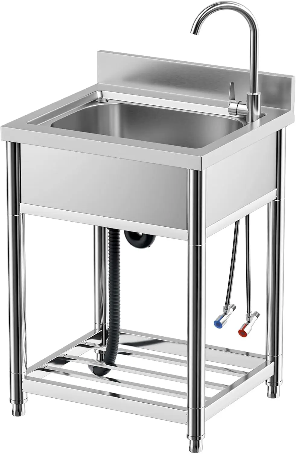 Free Standing Stainless-Steel  - Commercial Kitchen Faucet 评论和价格