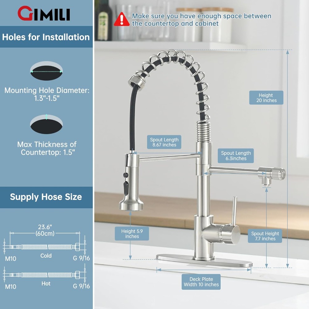 3-in-1 Pull-Down Kitchen Fauce - Commercial Kitchen Faucet 评论和价格