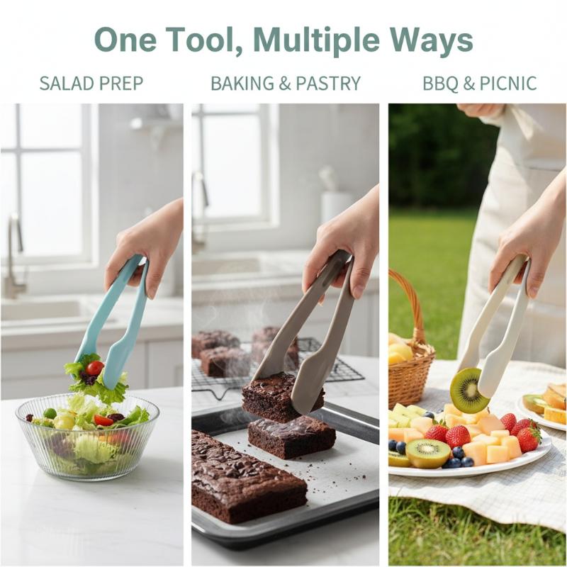 3pcs Plastics Food Tongs NonSl - Commercial Kitchen Cooking 评论和价格