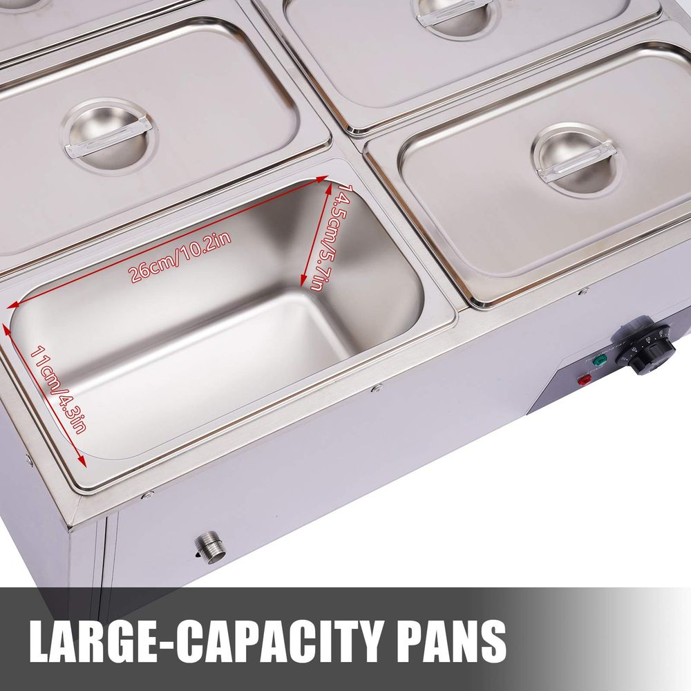 850W Commercial Electric Food  - Bain Marie Food Warmer 评论和价格