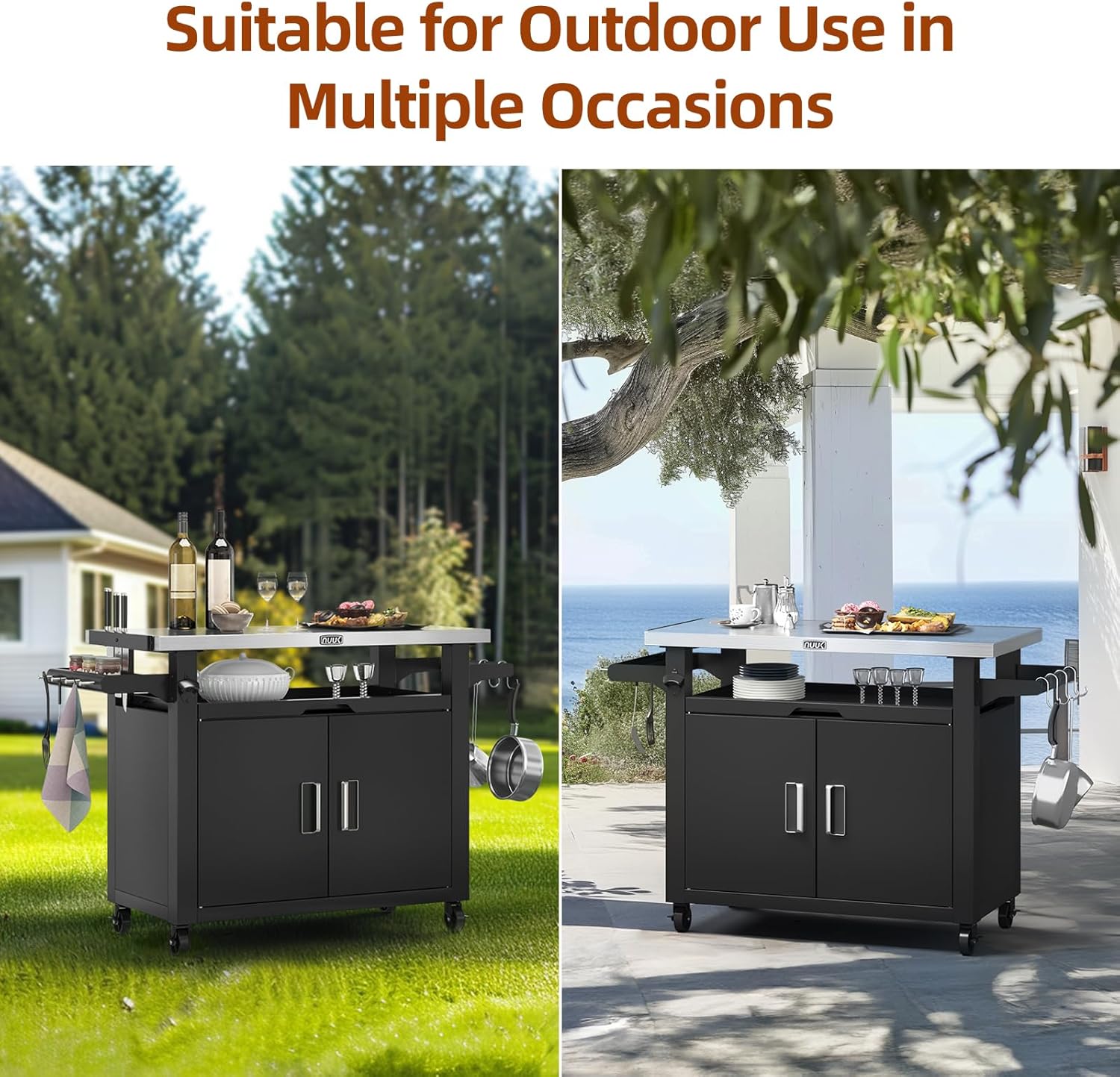 BestsellerOutdoor Grill Cart w - Commercial Kitchen Prep Table With Storage 评论和价格