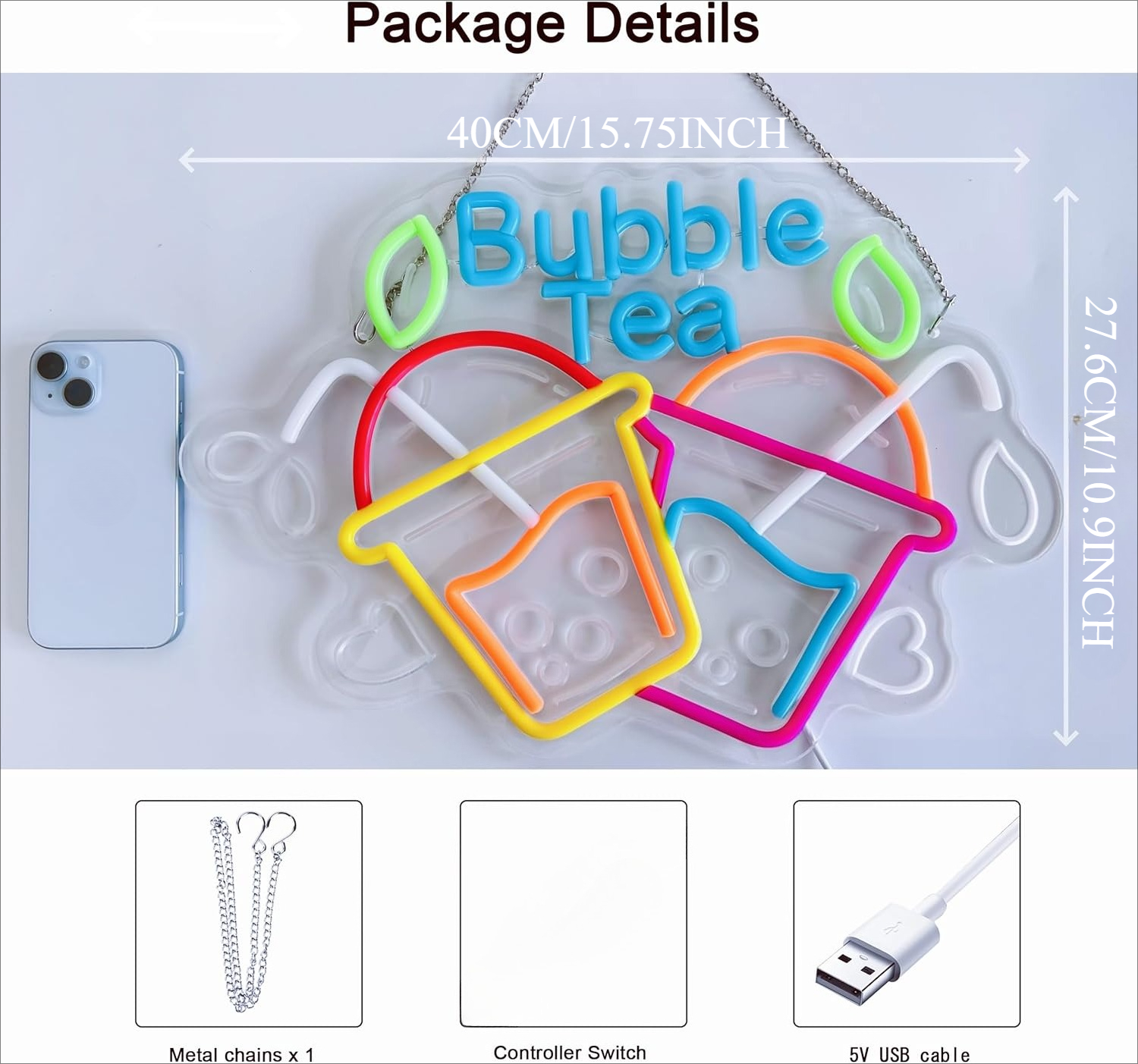 Bubble Tea Neon Sign USB Led L - Commercial Kitchen Light 评论和价格
