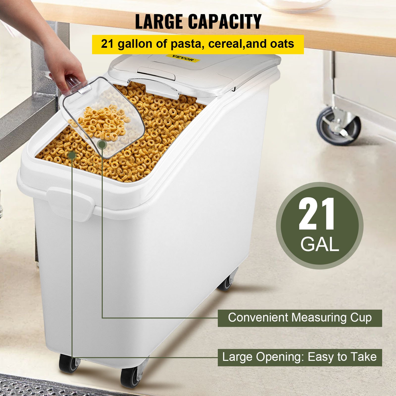 21 Gallon Ingredient Bin With  - Commercial Kitchen Bin 评论和价格