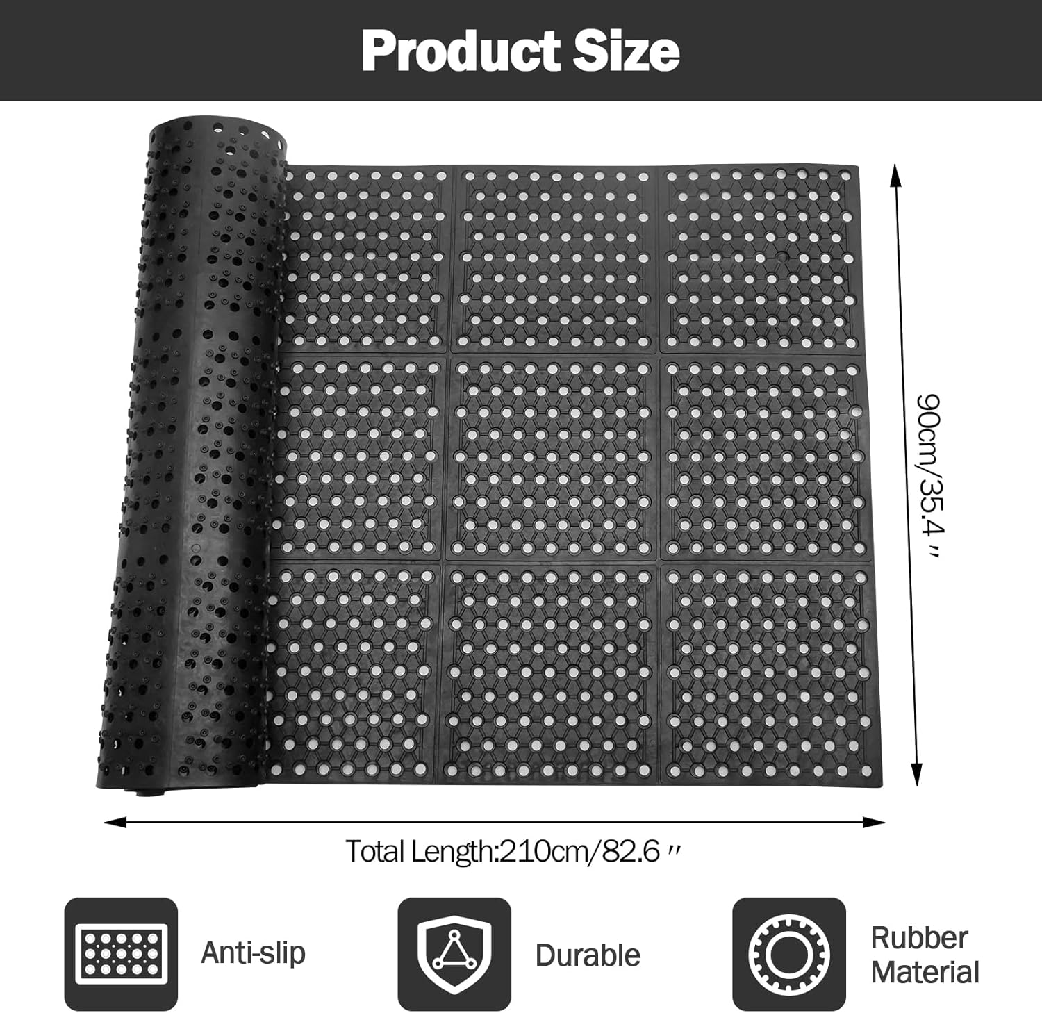 Anti-Fatigue Drainage Rubber M - Commercial Kitchen Mats 评论和价格