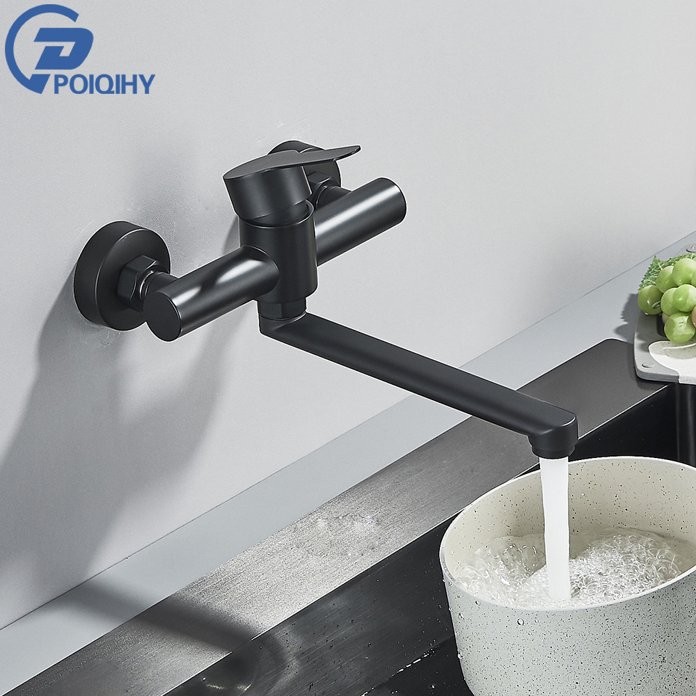 Black Wall Mounted Kitchen Fau - Commercial Kitchen Faucet 评论和价格