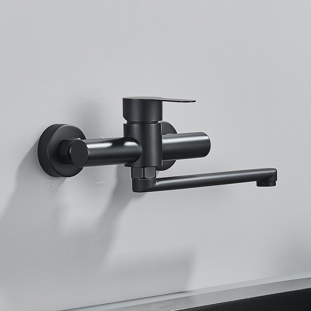 Black Wall Mounted Kitchen Fau - Commercial Kitchen Faucet 评论和价格