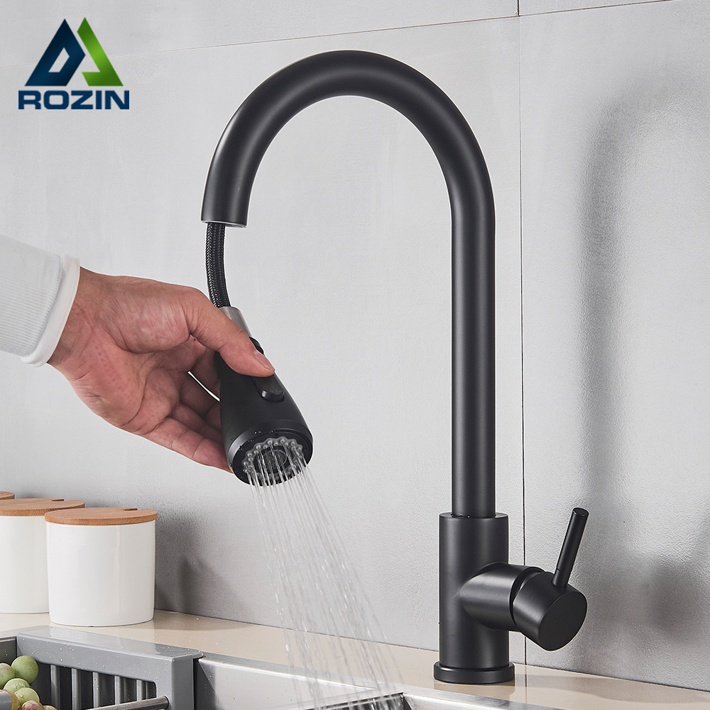 Rozin Black Kitchen Faucet Sin - Commercial Kitchen Faucet 评论和价格
