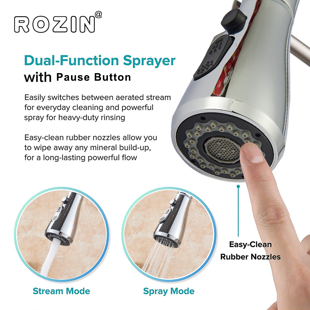 Rozin Black Kitchen Faucet Sin - Commercial Kitchen Faucet 评论和价格
