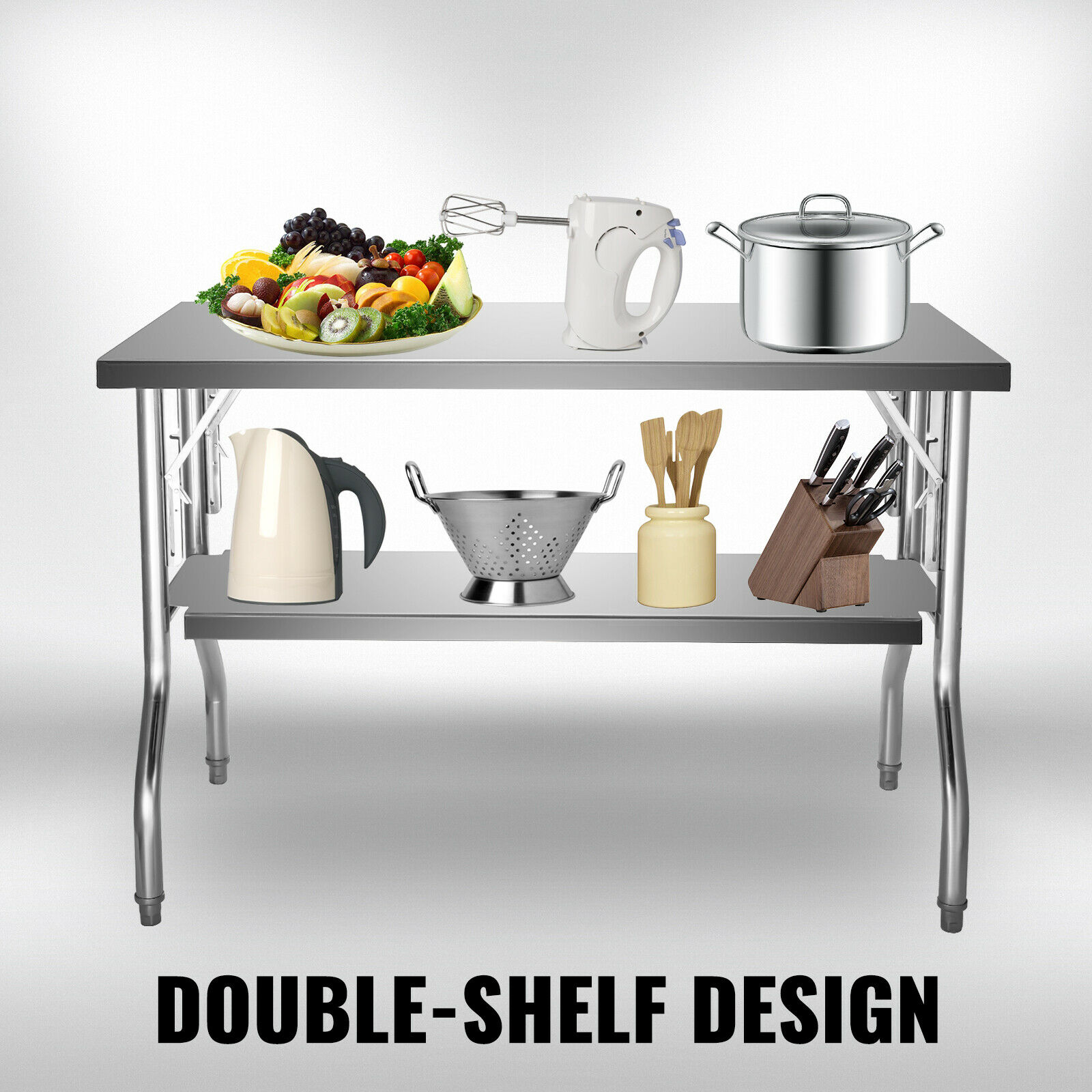 Single/Double-Shelf Profession - Commercial Kitchen Prep Table With Storage 评论和价格