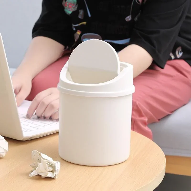 Mini Desktop Trash Can with Li - Commercial Kitchen Bin 评论和价格